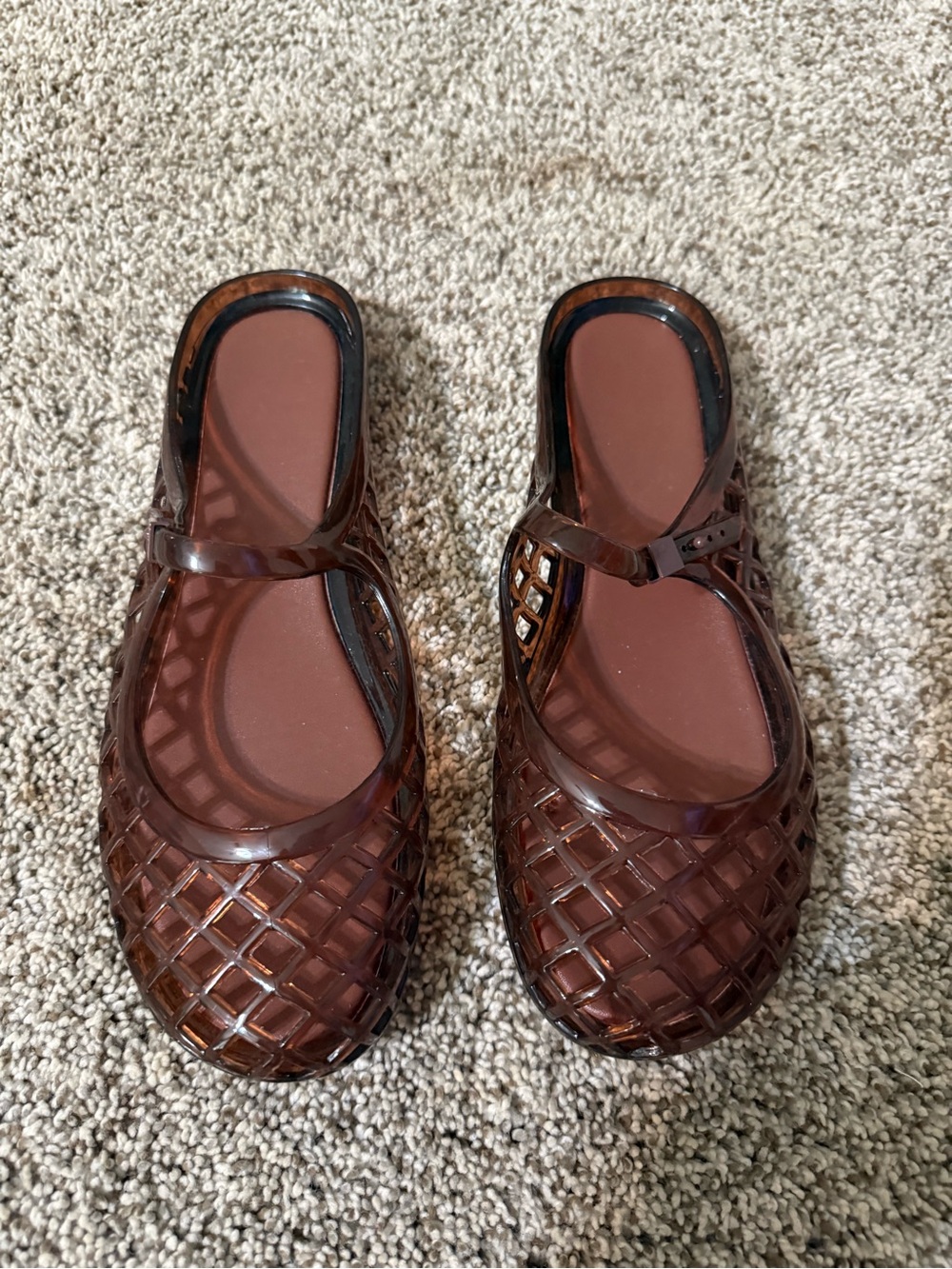 Women’s Brown Jelly Mary Jane Clog - Classic Comfort
